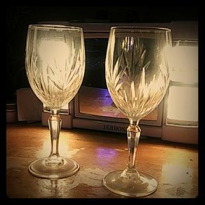 Crystal wine glasses